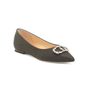 DEE OCLEPPO Black Ballerina Glitter Flats